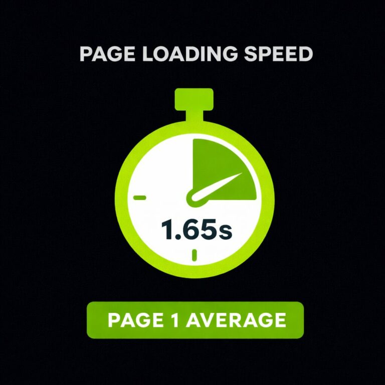 Grafik: Google-Ergebnisse auf Seite 1 laden im Schnitt in 1,65 Sekunden